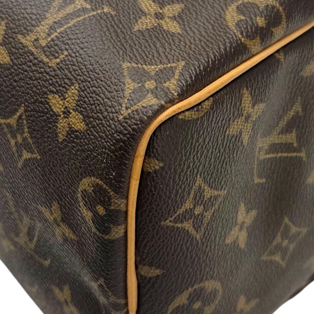 LOUIS VUITTON Authentic Brown Monogram Speedy 25 Boston Bag - Picture 8 of 14